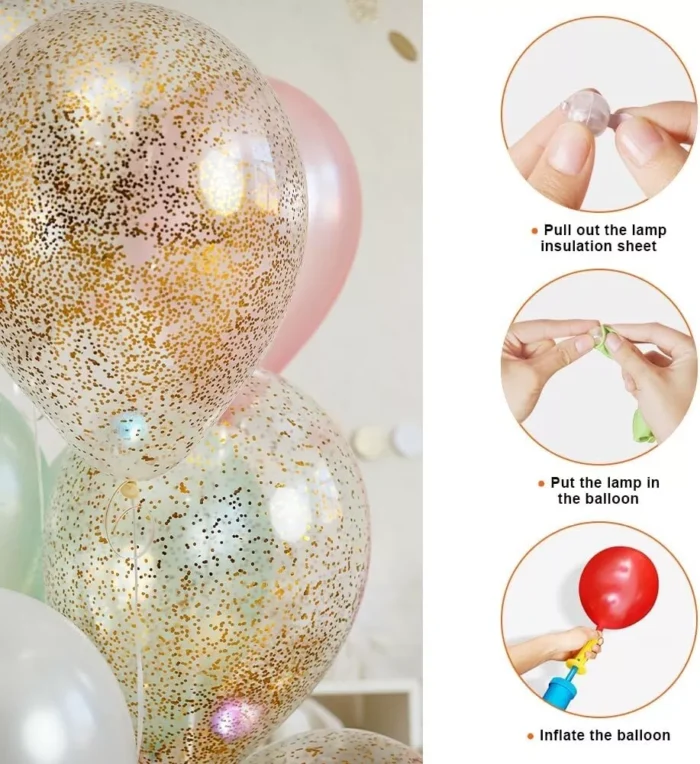 Colour changing Mini Ball Lights Balloon Disco Birthday Party - Image 4
