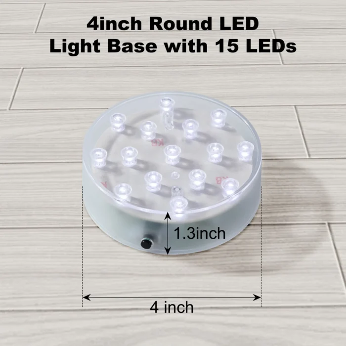 LED VASE BASE 15 SUPER BRIGHT LIGHTS UPLIGHT VASE DISPLAY - Image 2