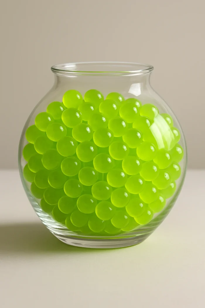 1000 GREEN WATER BEADS EXPANDING GEL BALLS VASE FILLER - Image 1