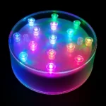 RGB LED VASE BASE 15 SUPER BRIGHT LIGHTS UPLIGHT VASE DISPLAY