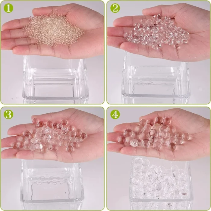 1000 CLEAR WATER BEADS EXPANDING GEL BALLS VASE FILLER - Image 3