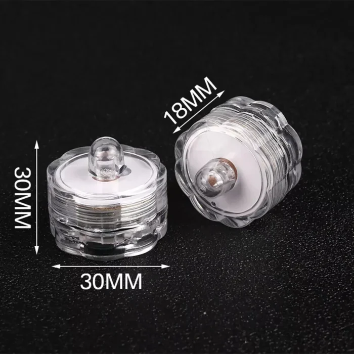 10 RGB Submersible LED Lights Waterproof Underwater Vase Tea Lights Candles - Image 5