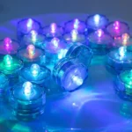 10 RGB Submersible LED Lights Waterproof Underwater Vase Tea Lights Candles