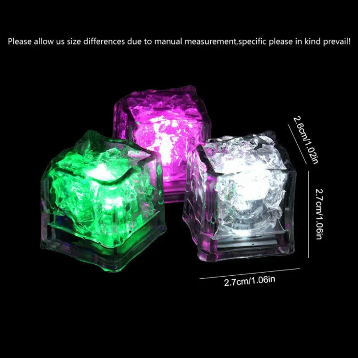 12 Led Ice Cubes Light Up Drinking Bar Party Decoration Flashing Light - Image 3