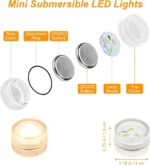 WARM WHITE SUBMERSIBLE 3 LED LIGHT WATER PROOF TEA LIGHT - Image 3