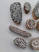 10 Indian Wooden Print Blocks - Image 3