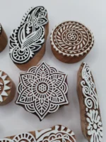 10 Indian Wooden Print Blocks - Image 5